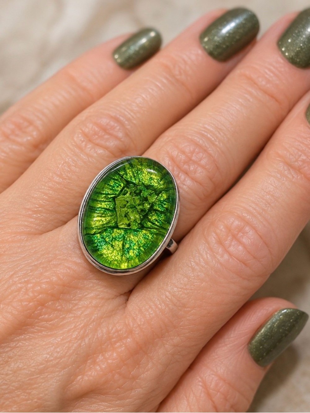 Dichroic Roman Glass Ring